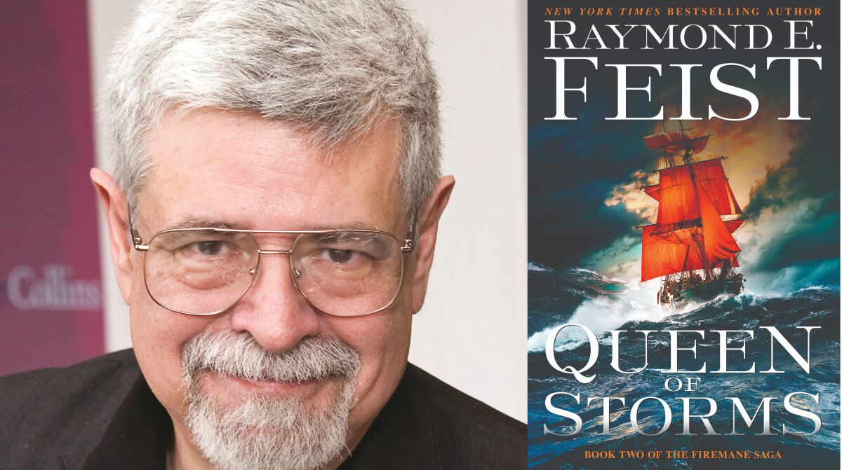 Author Raymond E. Feist and his new book, "Queen of Storms"