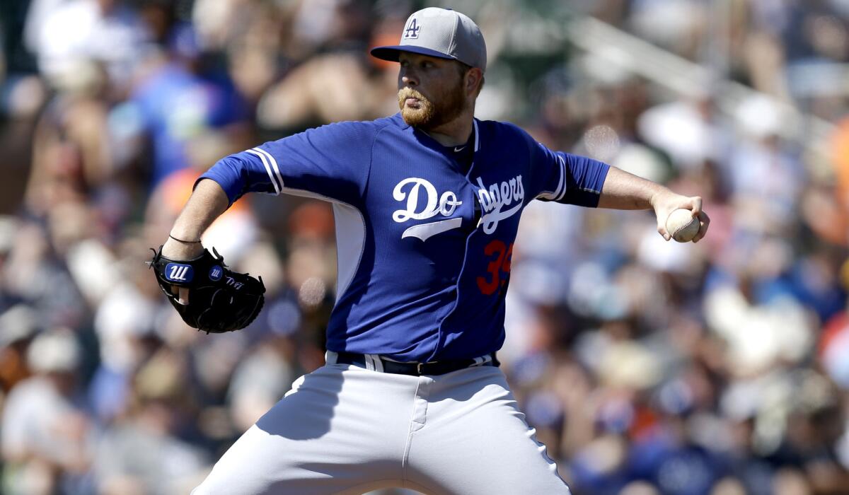 Dodgers pitcher Brett Anderson, working against the Giants in his first spring training game, had another strong spring outing Monday against the Diamondbacks.