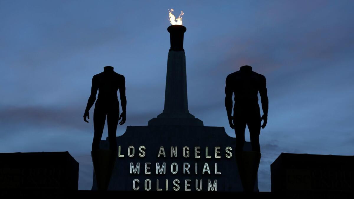 The Los Angeles Memorial Coliseum, the focal point of the 1932 and 1984 Olympics which will once again light the torch for the 2028 Games.