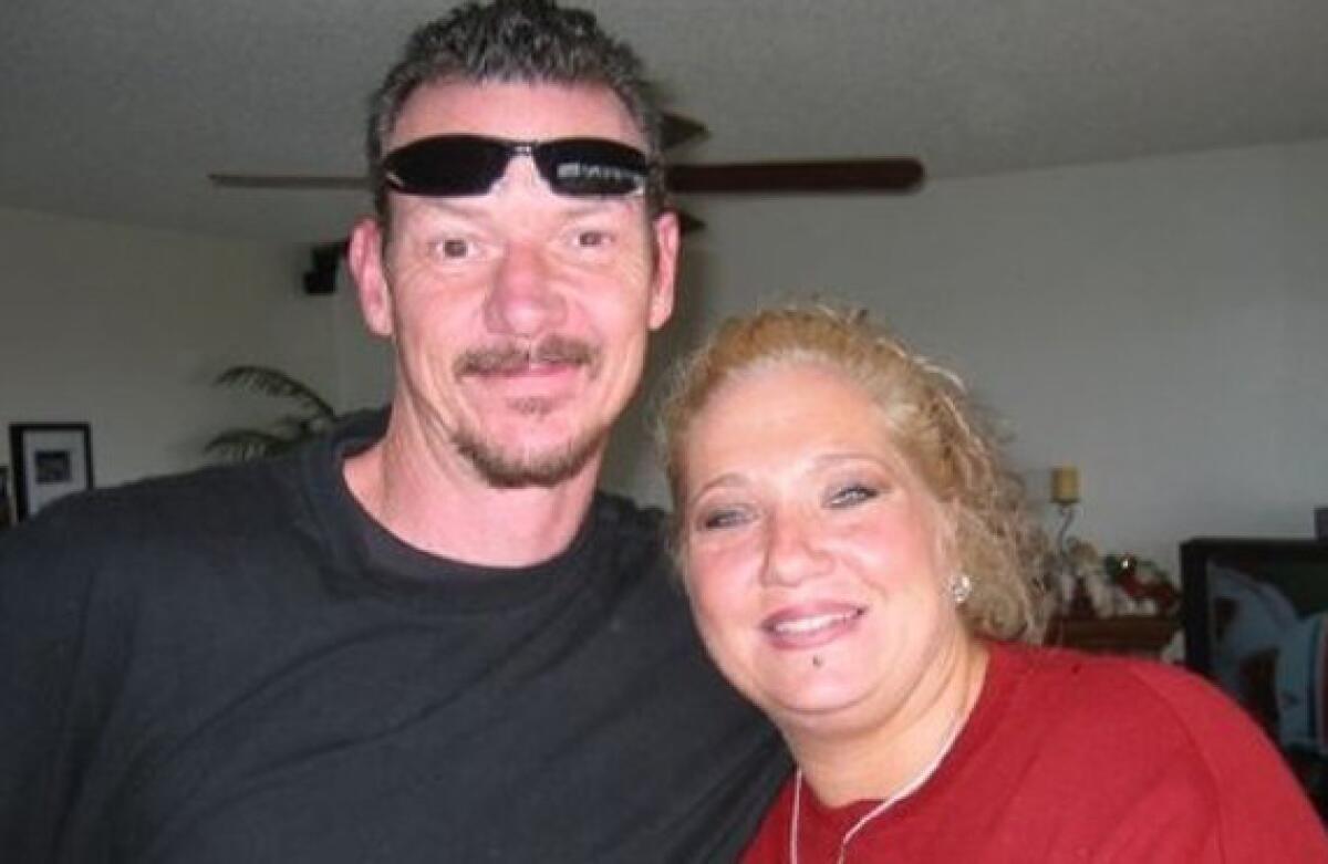 Charles and Shannon Burns, after their honeymoon, at her parents' home in January 2006.
