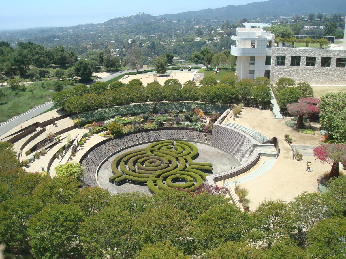 The central garden at the Getty Center in Los Angeles, photographed in 2012.