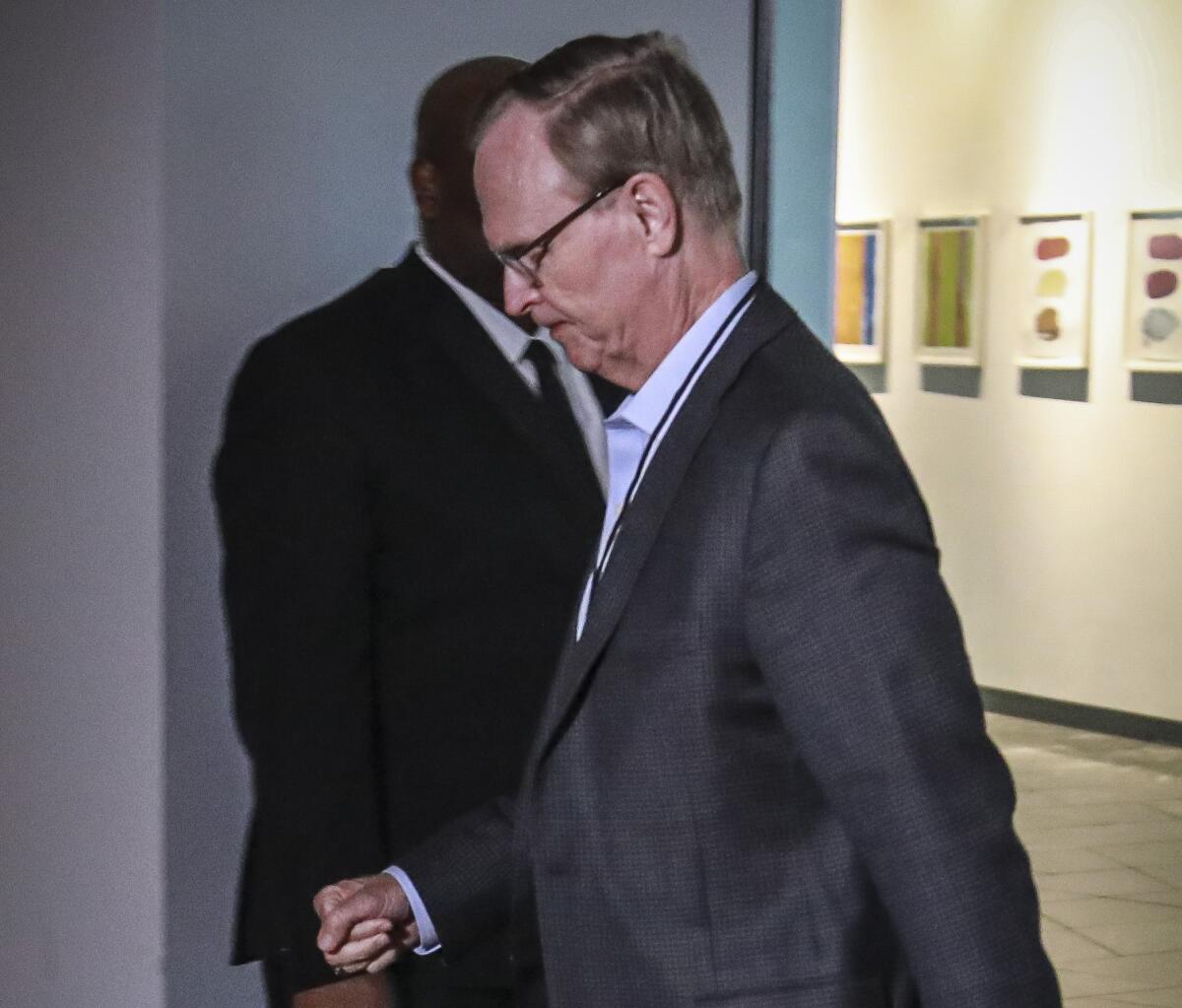 New York Giants owner John Mara arrives for a meeting of NFL owners to discuss a labor agreement with players on Feb. 20 in New York.