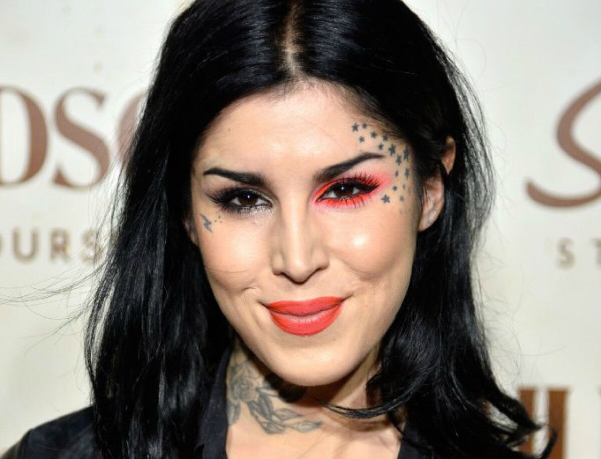 Kat Von D's West Hollywood tattoo parlor was damaged by fire early Thursday.