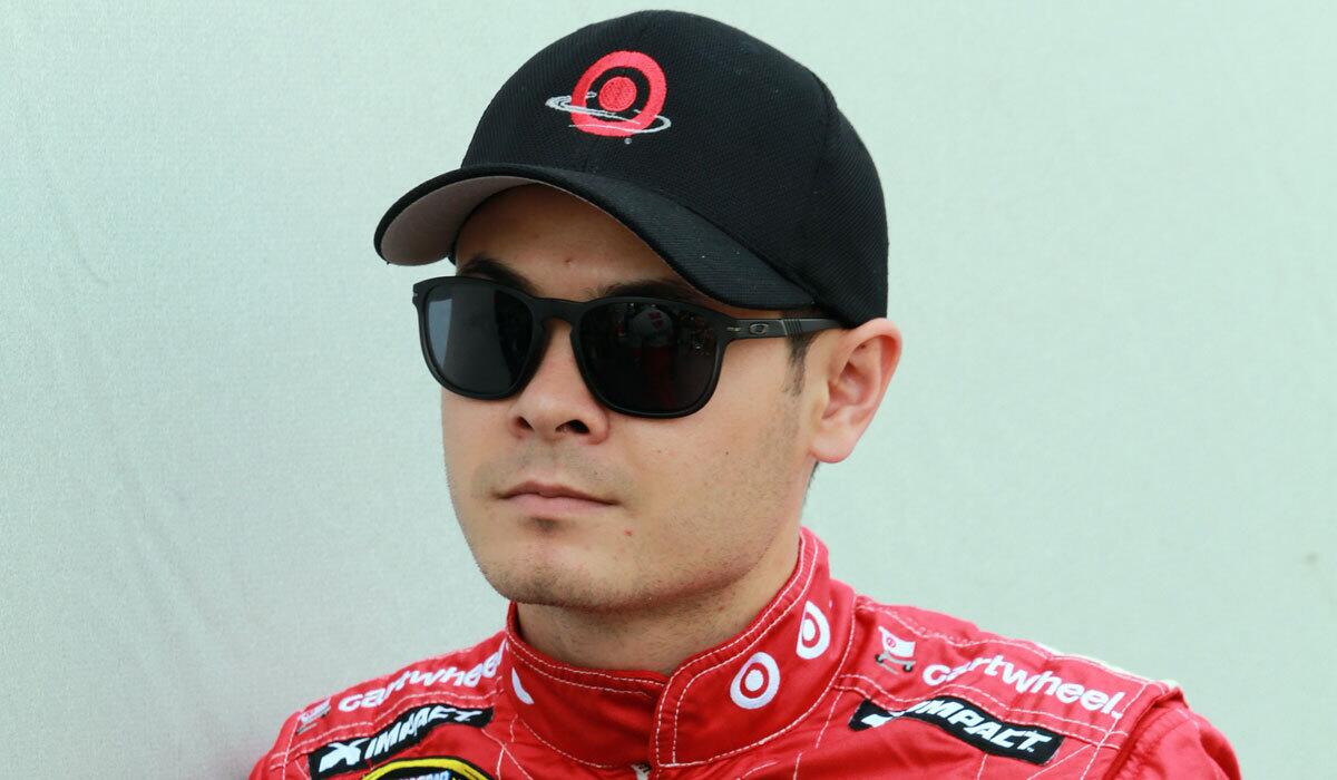 Kyle Larson, shown on March 22, underwent a series of medical tests after he fainted Saturday while finishing an autograph session at Virginia's Martinsville Speedway.