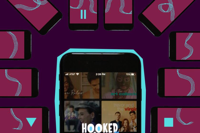 mobile phone displaying the Hooked TV app
