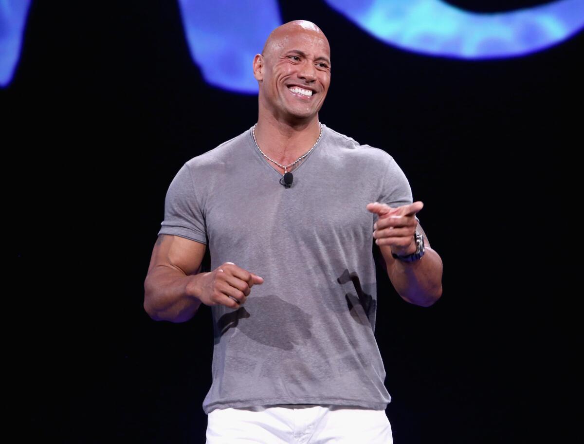 Actor Dwayne Johnson saved his new puppy from drowning over Labor Day weekend.