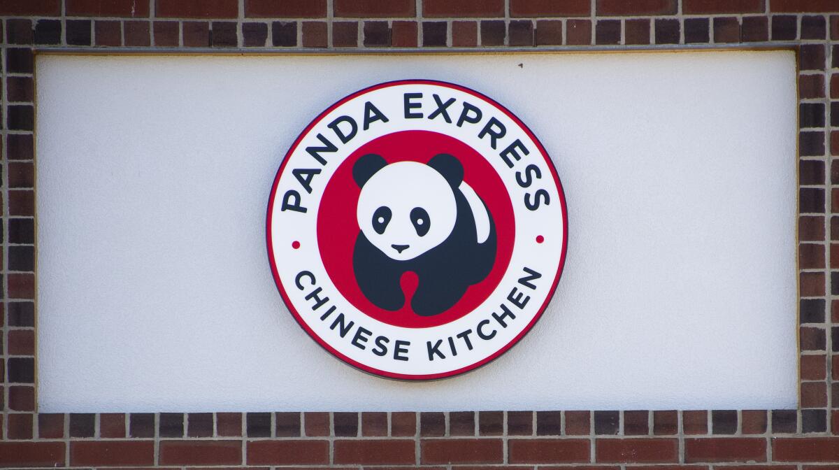 Panda Express logo on a building