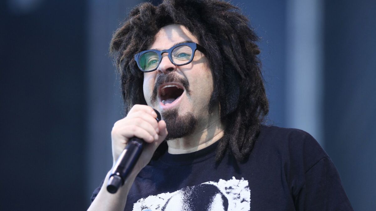 Adam Duritz of Counting Crows is shown performing at the KAABOO Del Mar Festival.
