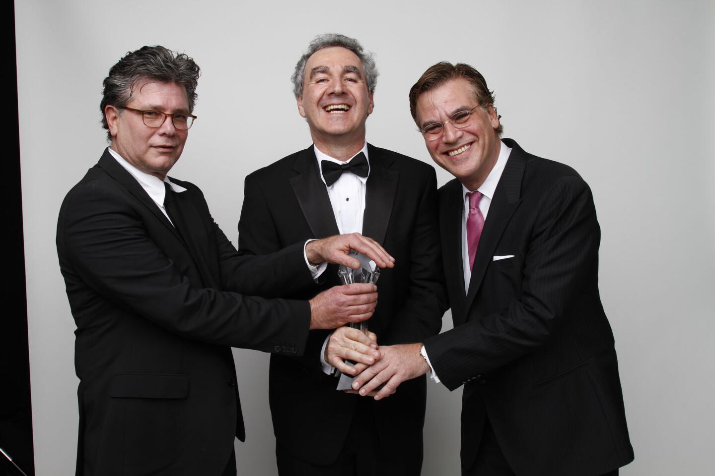 Stan Cherwin, Steven Zaillian and Aaron Sorkin won best adapted screenplay for their work on "Moneyball."