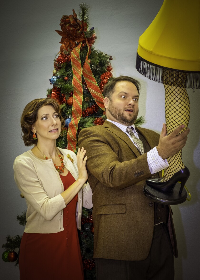 Heidi Meyer and Jake Millgard in San Diego Musical Theatre's "A Christmas Carol."