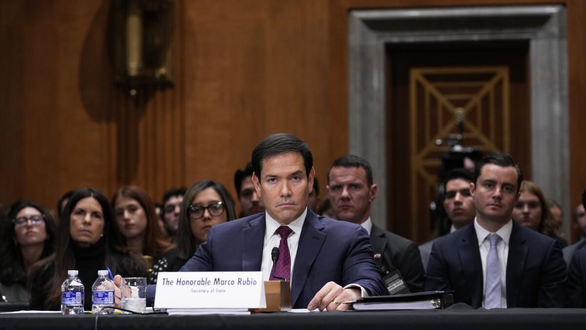 Secretary of State Marco Rubio appears before the Senate Foreign Relations Committee.