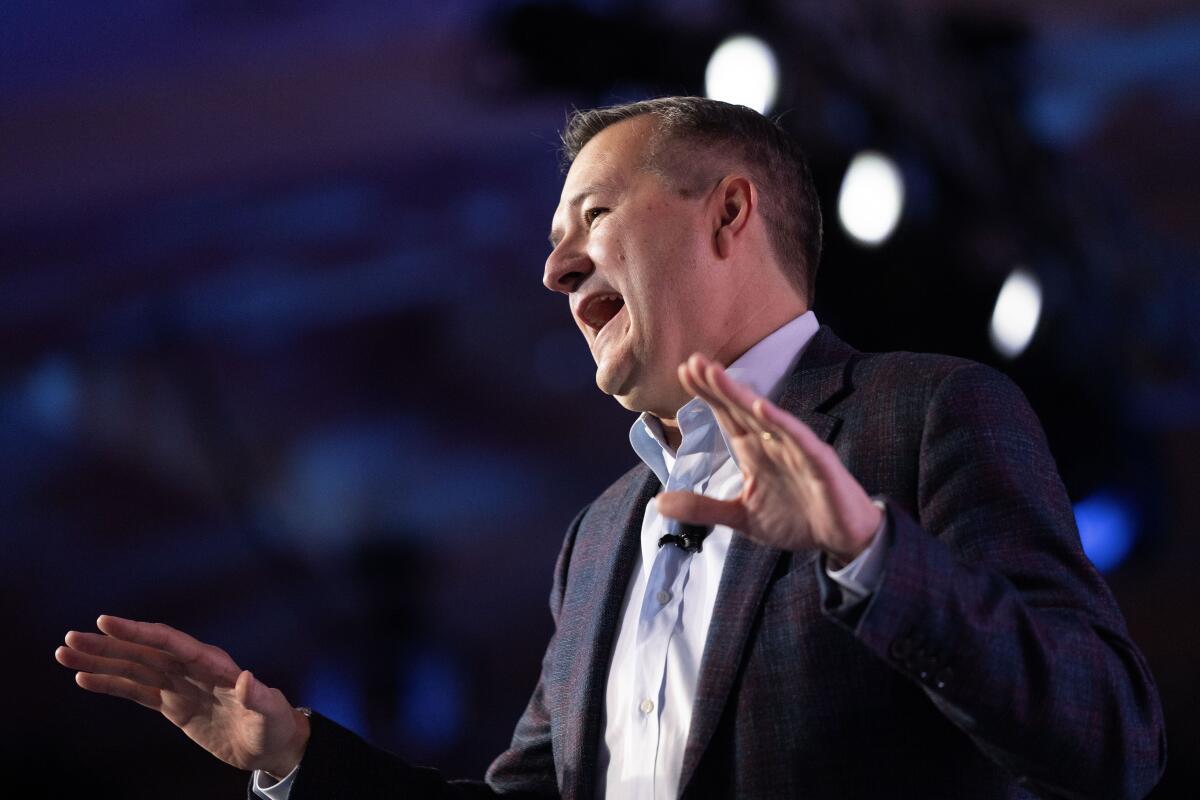 Chicago Cubs Chairman Tom Ricketts takes the stage on the opening day of the baseball team's fan convention Friday, Jan. 13, 2023, in Chicago. (AP Photo/Erin Hooley)