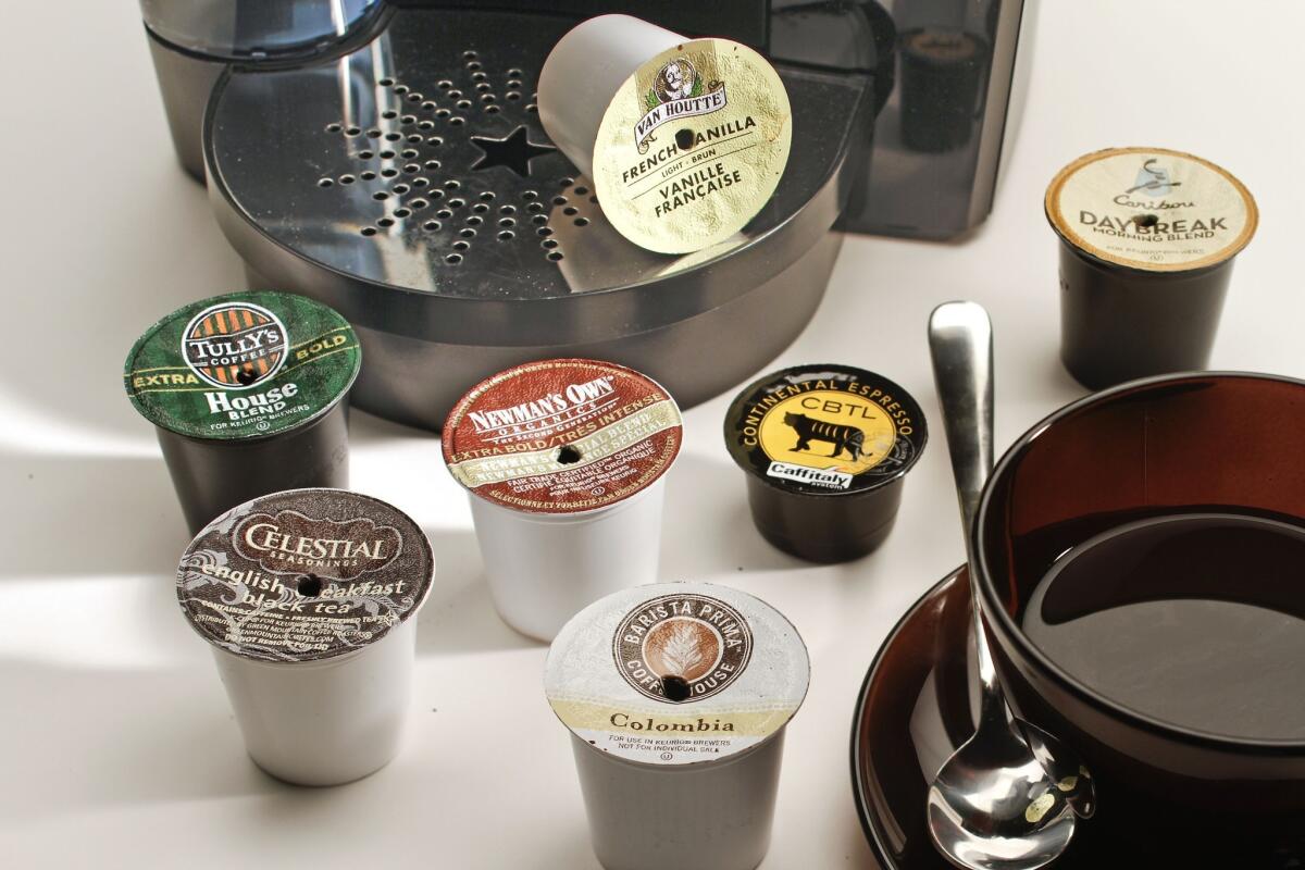 Fewer Americans are drinking coffee daily, but a study found a rise in the popularity of single-cup brewing machines such as the one pictured above.