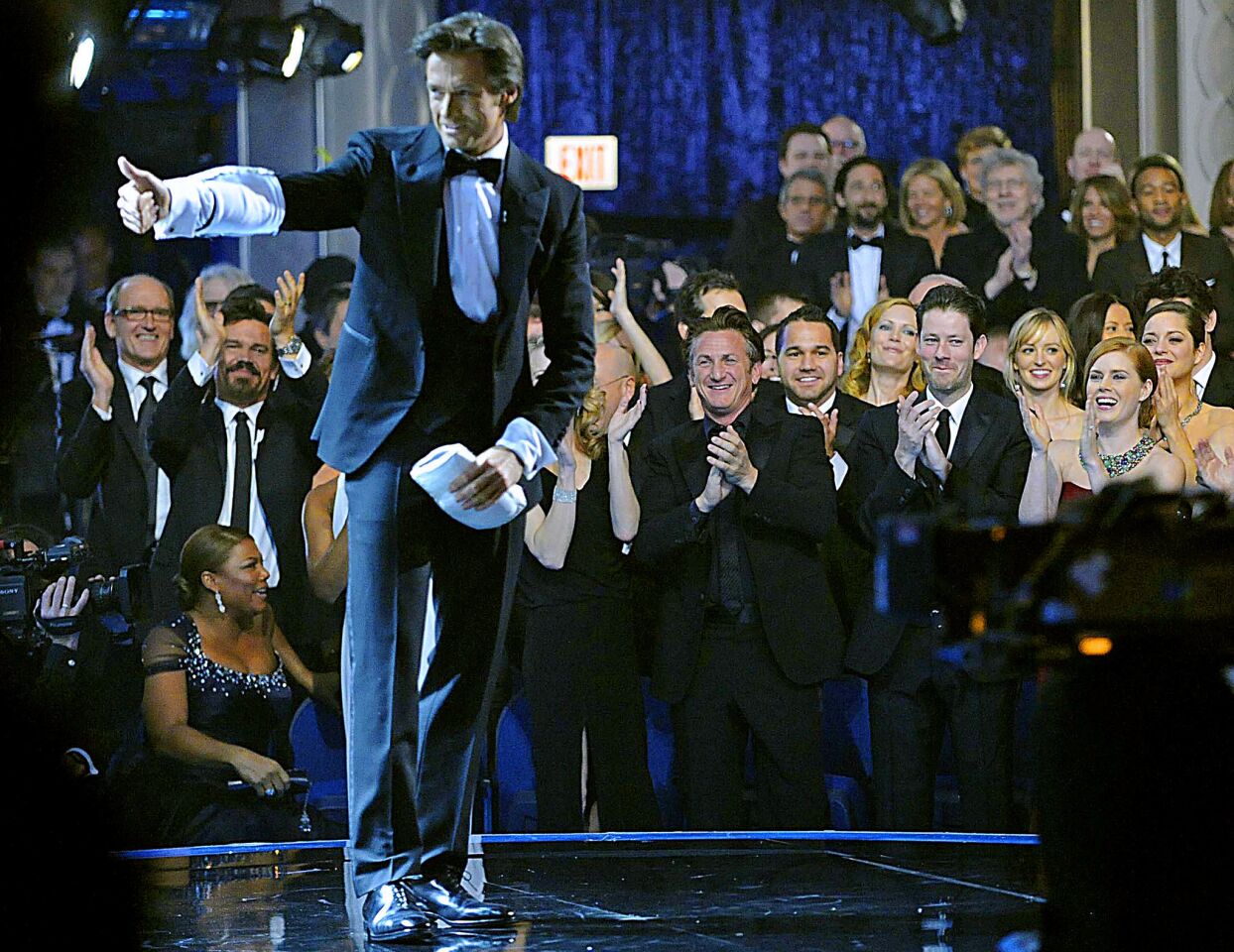 Hugh Jackman opens the show at the 81st Academy Awards at the Kodak Theatre in Hollywood.