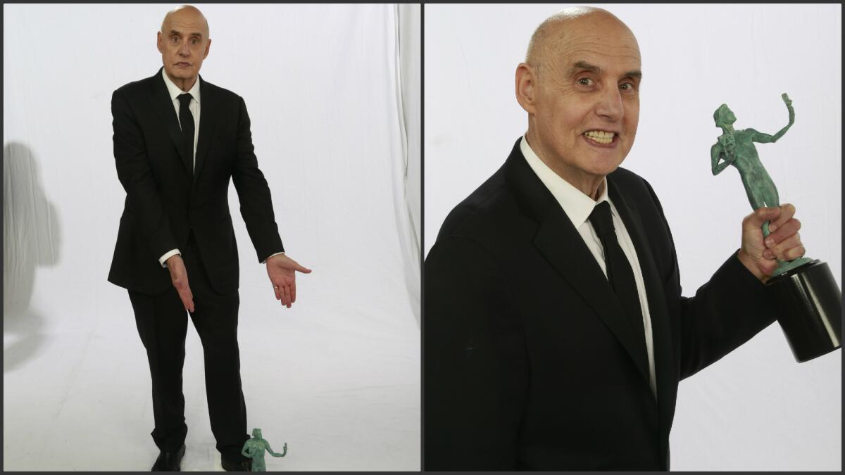 Jeffrey Tambor in the Los Angeles Times photo booth at the SAG Awards.