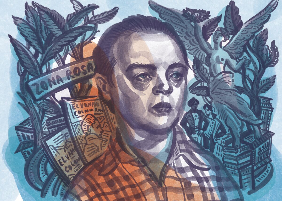 Mexican author Luis Zapata, in an illustration. 