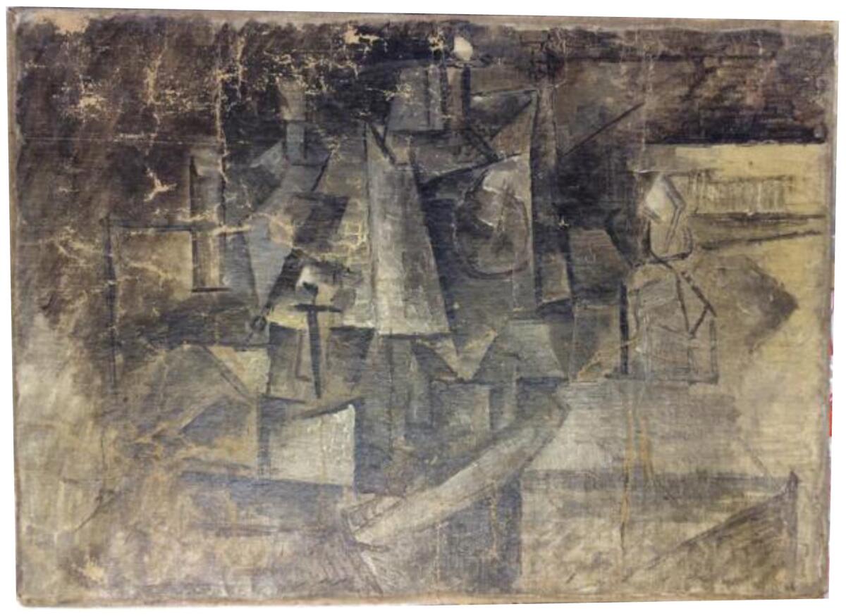 The Cubist painting "La Coiffeuse" (The Hairdresser) by Pablo Picasso, reported stolen in France in 2001, was recovered in December after it was shipped to the United States from Belgium, marked as a toy.