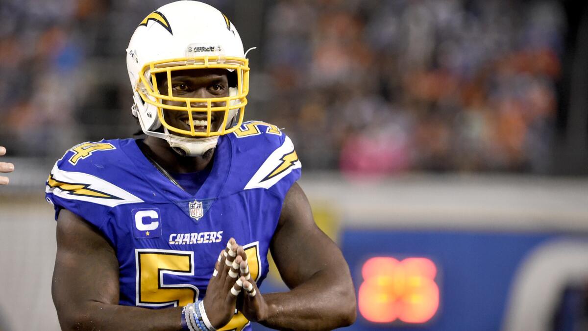 The Chargers are not expected to make a big splash in the free-agent market after retaining outside linebacker Melvin Ingram with the franchise tag.