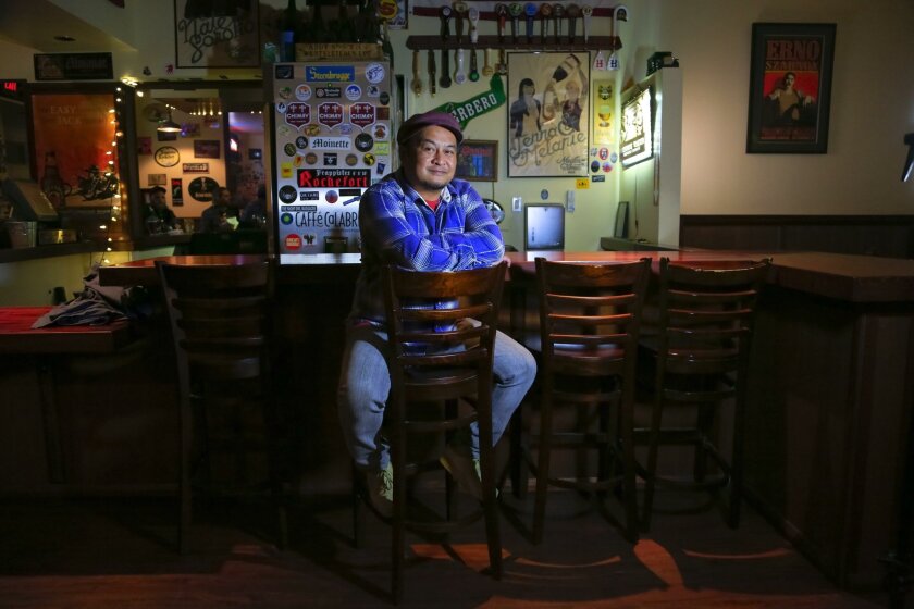 Edwin Real, photographed at Toronado bar in North Park, founded the Facebook group Eating and Drinking in San Diego a year ago.