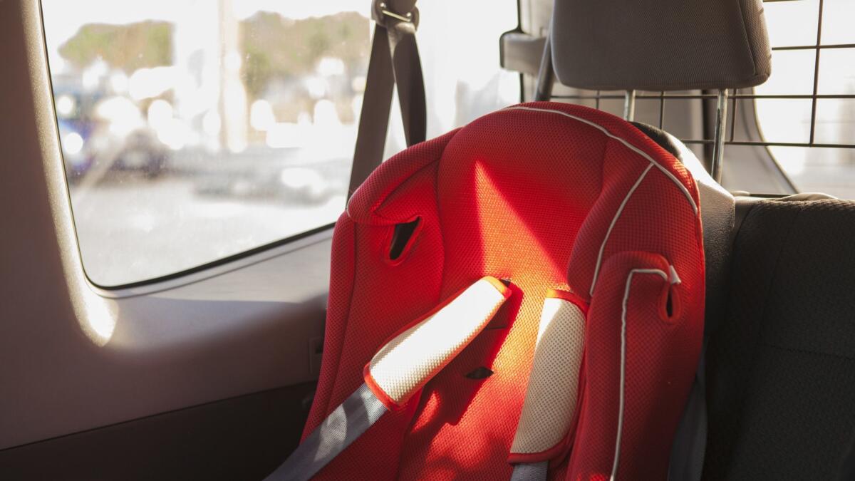 Maybe taking the car seat and leaving it in the hotel might be easier (and cheaper).