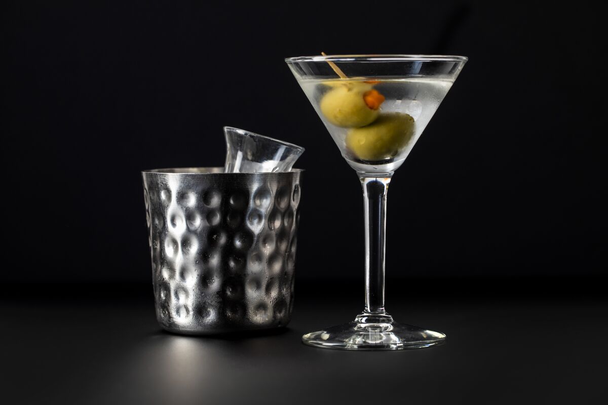 A classic Musso & Frank martini and sidecar