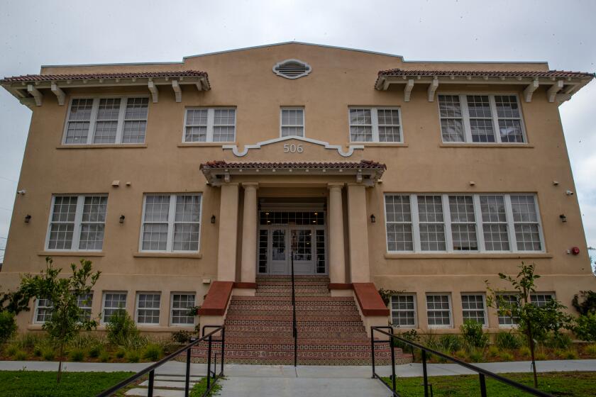 LOS ANGELES, CA - JUNE 29: Dunamis House in Boyle Heights that provides residence for 40 college going students who are at risk of homelessness in Los Angeles, CA. (Irfan Khan / Los Angeles Times)