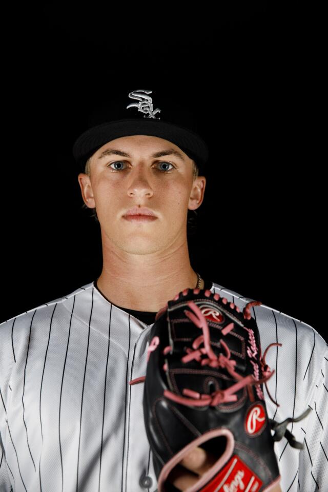 Michael Kopech poses for a portrait during White Sox media day at spring training on Feb. 23, 2017.