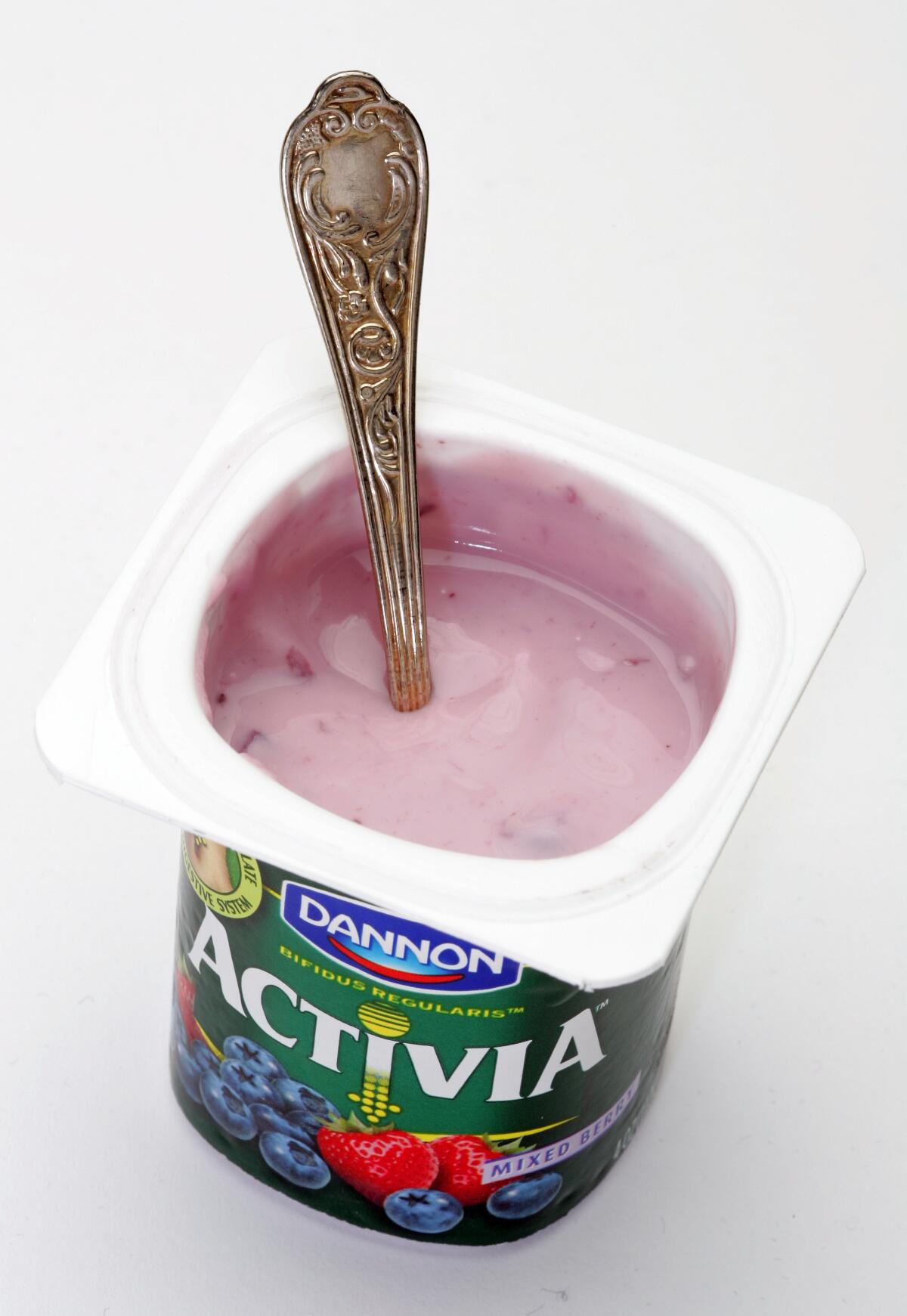 Dannon Activia yogurt.