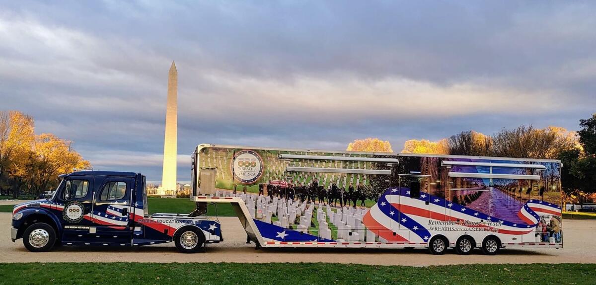 The mobile Wreaths Across America rig.