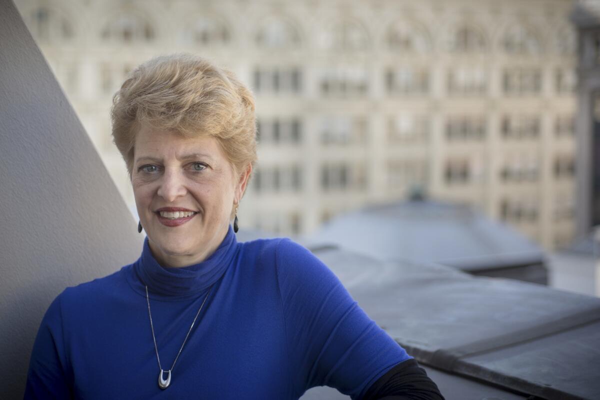 Carey Perloff at the headquarters of the American Conservatory Theatre.