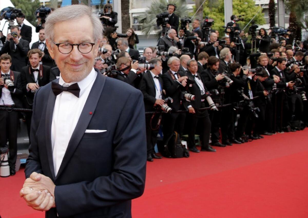 Steven Spielberg arrives for the screening of "Inside Llewyn Davis" on Aug. 5 at the Cannes Film Festival in France.
