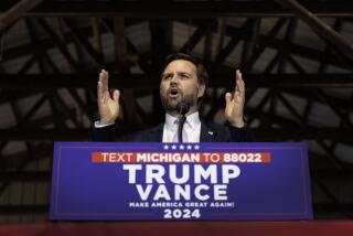 TRAVERSE CITY, MICHIGAN - SEPTEMBER 25: Republican vice presidential nominee U.S. Sen. JD Vance (R-OH) speaks to supporters during a campaign event at the Northwestern Michigan Fair grounds on September 25, 2024 in Traverse City, Michigan. Republican presidential nominee former President Donald Trump is scheduled to host two campaign events in the state on Friday. (Photo by Scott Olson/Getty Images)