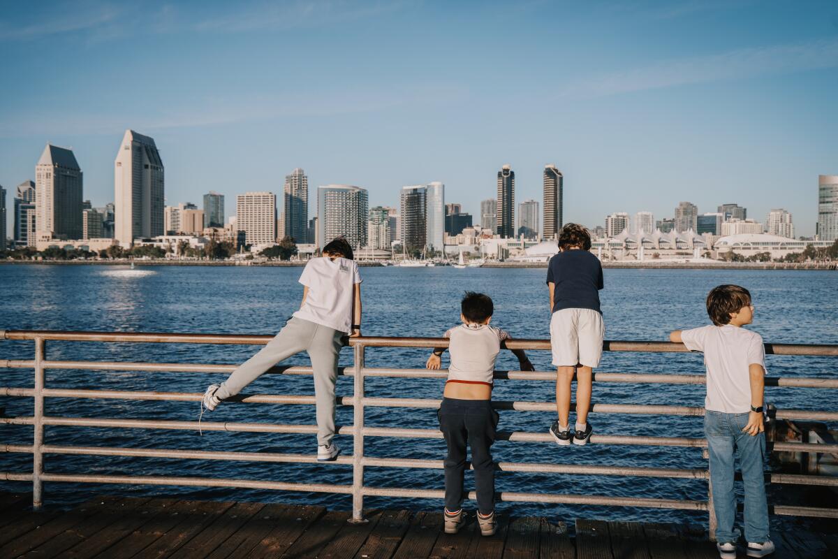 Uma vista do horizonte do centro de San Diego em 16 de janeiro de 2026.