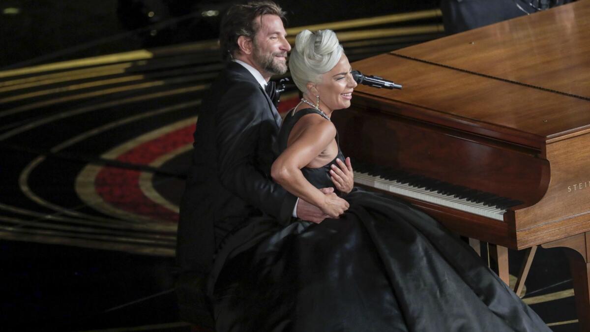 Cooper and Gaga received a standing ovation for their duet.