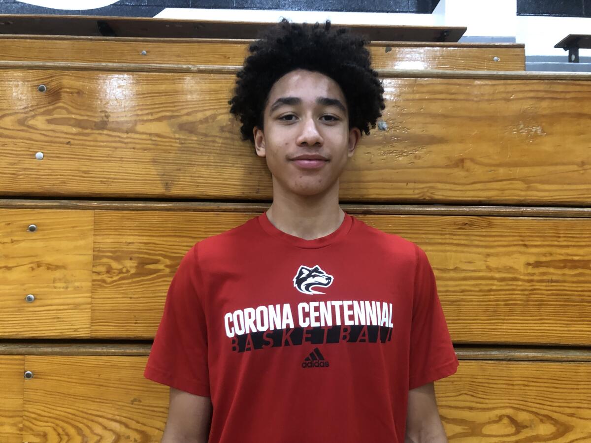 Sophomore Jared McCain has helped Corona Centennial to a 9-1 start.