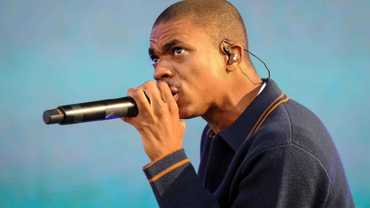 Vince Staples on the first day of FYF Fest 2016.