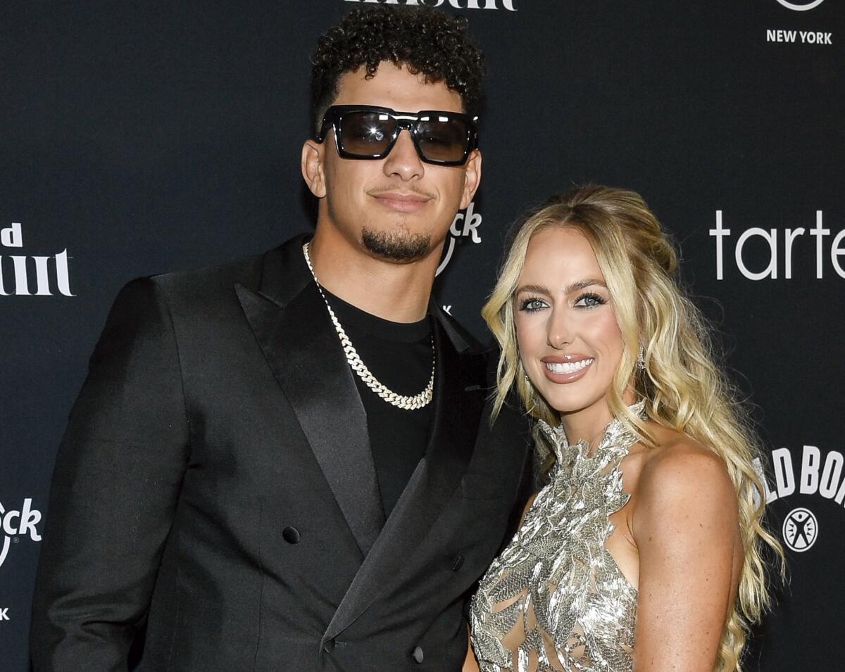 Patrick and Brittany Mahomes attend the Sports Illustrated Swimsuit 60th anniversary 2024 issue release celebration.