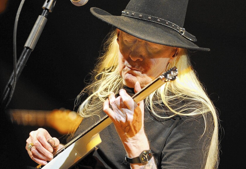 Johnny Winter Dies At 70 Dazzling Blues Guitarist Los Angeles Times