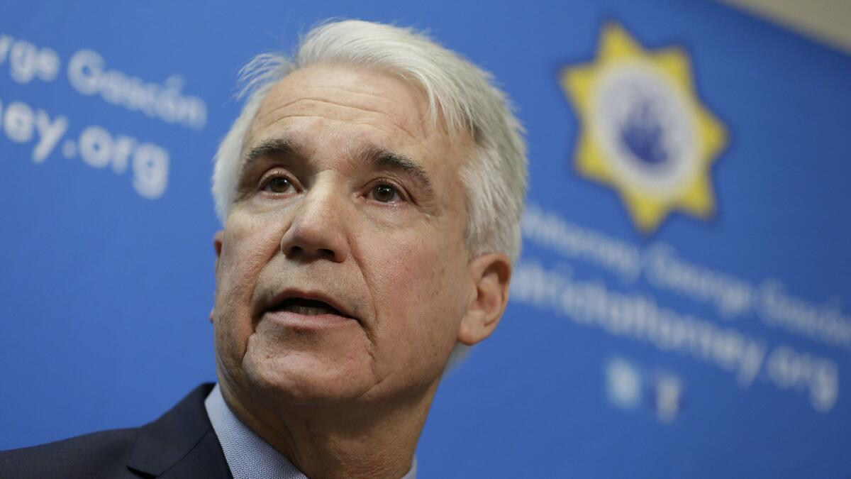 San Francisco Dist. Atty. George Gascon, shown in 2014, on Thursday endorsed a bill that will automatically clear old arrest and criminal records from offenders' rap sheets.
