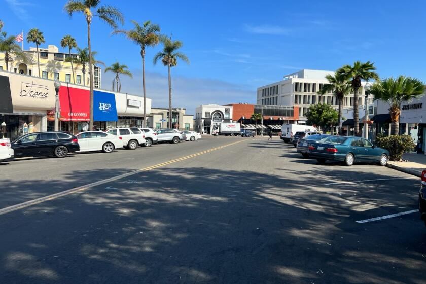 This area of Girard Avenue is zoned for 90-minute parking.