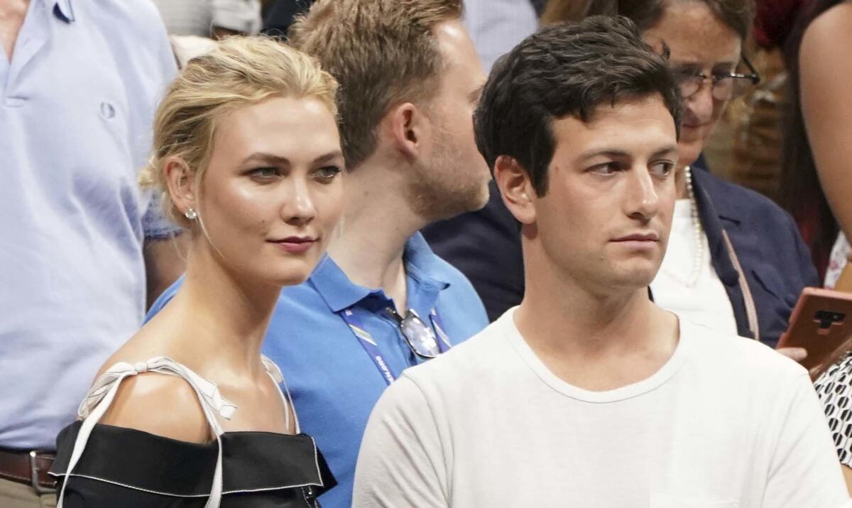 Karlie Kloss and Joshua Kushner attend the U.S. Open tennis finals on Sept. 6 in New York.