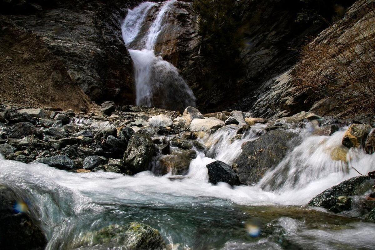 San Antonio Falls at the base of Mt. Baldy.