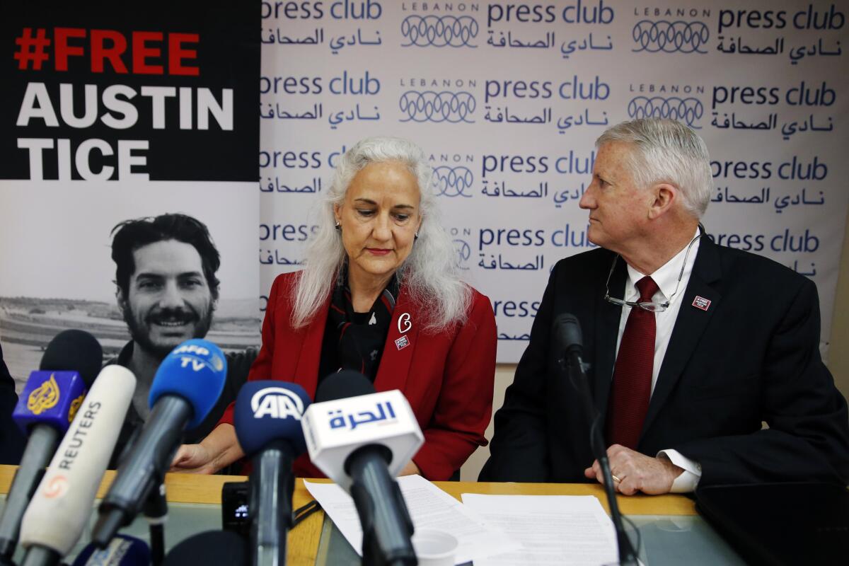 Parents of missing American journalist Austin Tice