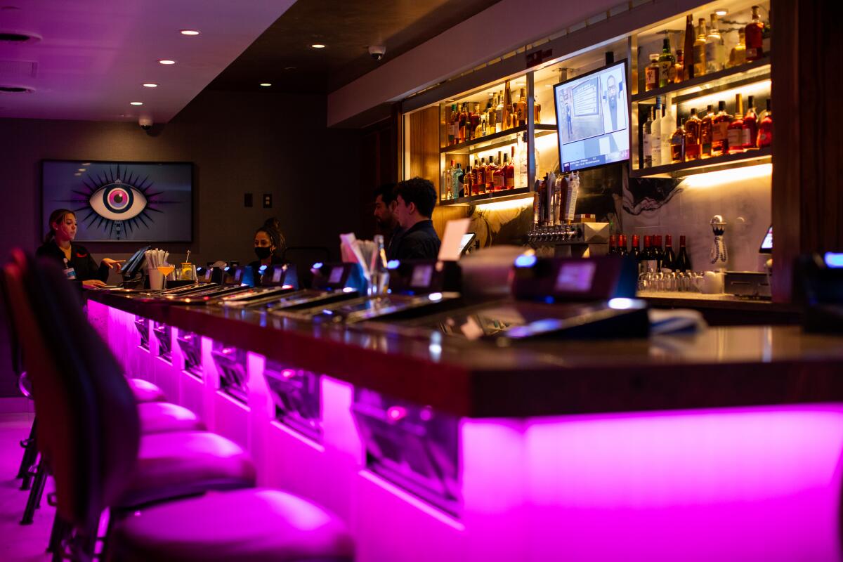 Pink Buddha restaurant and Karma Lounge, pictured, opened in March at Sycuan Casino in El Cajon.