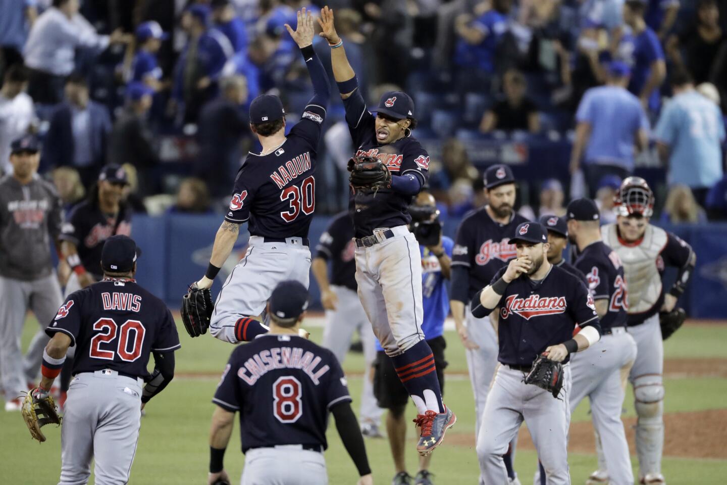 APphoto_ALCS Indians Blue Jays Baseball