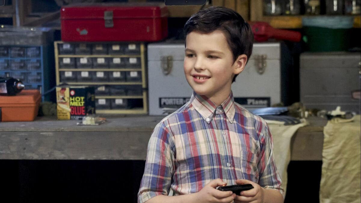 Iain Armitage plays the young Sheldon Cooper in the "The Big Bang Theory" spinoff "Young Sheldon."