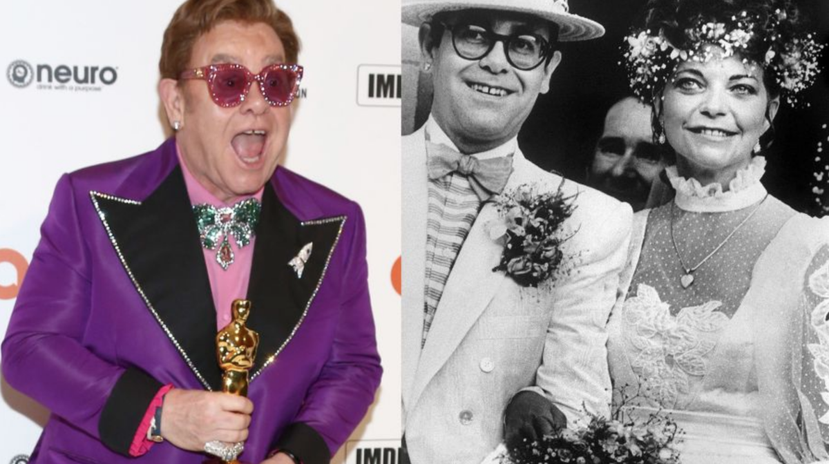Elton John se casó en 1984. Fotos: AFP