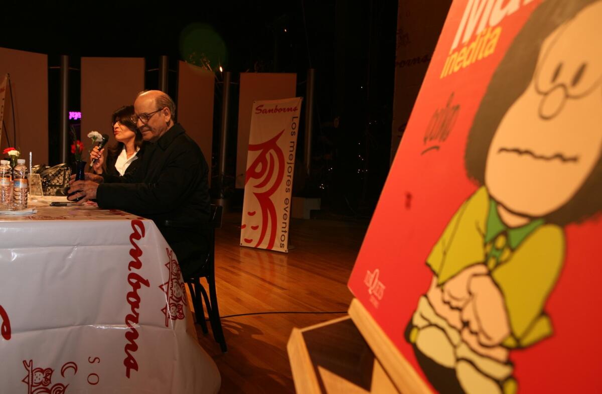 El autor durante un evento relacionado a su popular personaje.