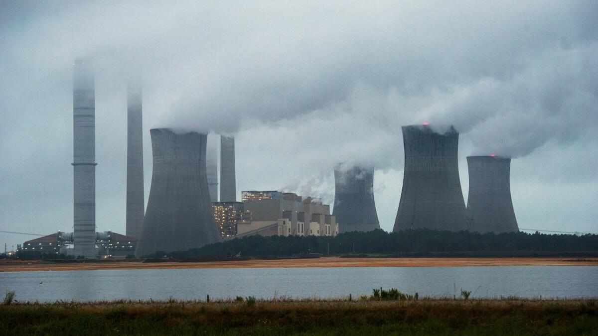 The coal-fired Plant Scherer is shown in operation on June 1, 2014, in Juliette, Ga.