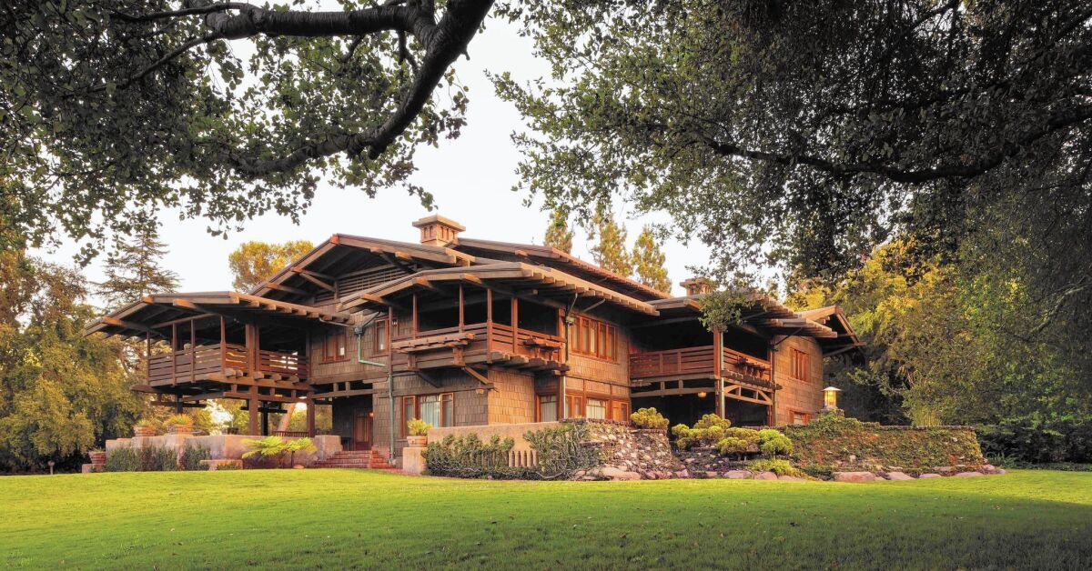 The Gamble House in Pasadena was designed by architects and brothers Charles and Henry Greene.